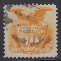 US Stamps #116 Used reperforated at top, CV $110