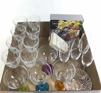 (19pc) Crystal/ Glass Stemware, Bowls