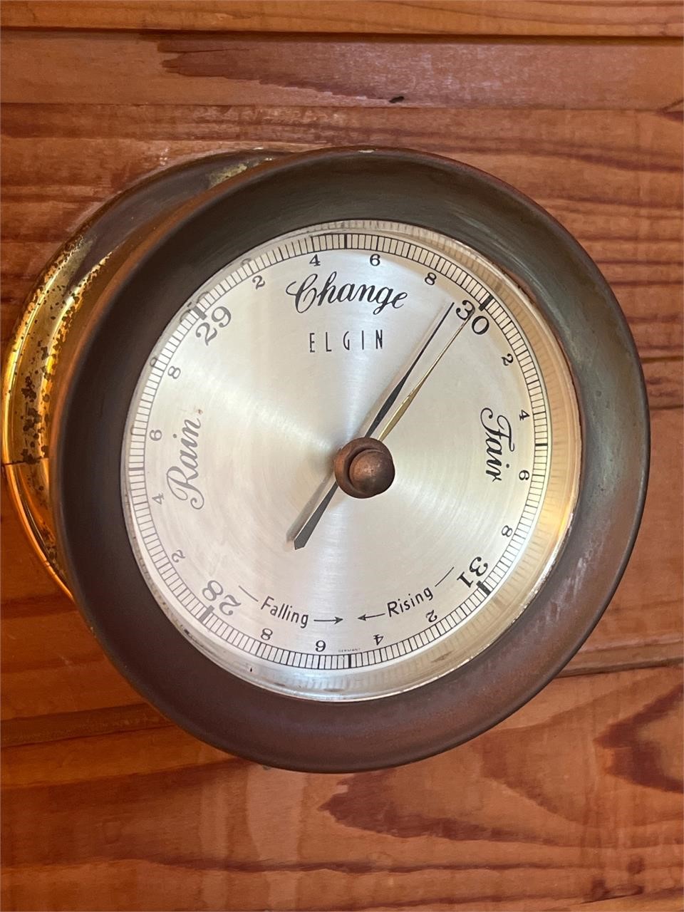 Ships Barometer Thermometer by Elgin Germany