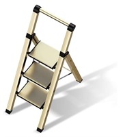 Bomax 3 Step Ladder champagne gold color