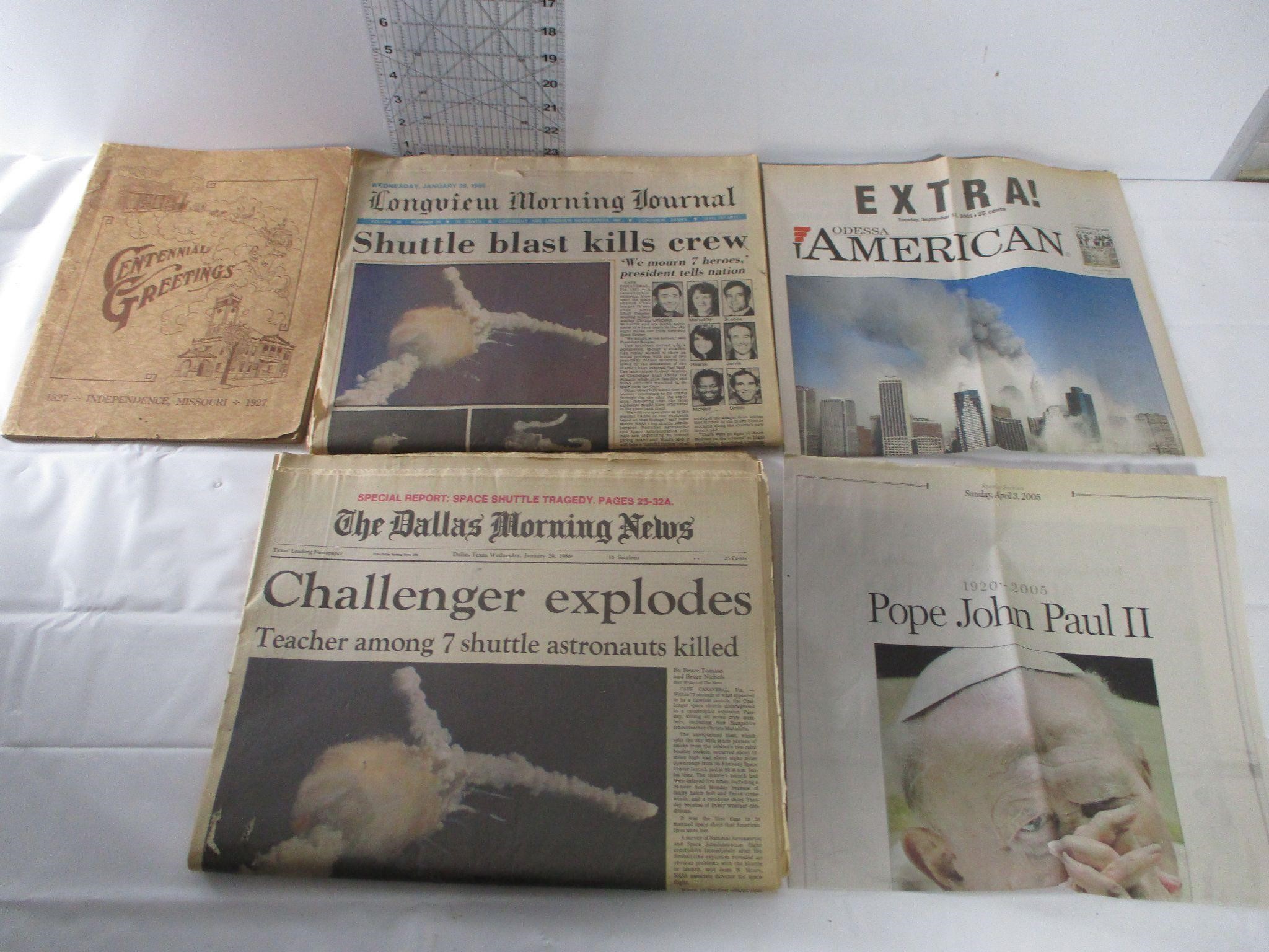 Lot of Historical Newspapers and 1927 AD Book