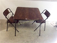Card table and 2 matching chairs
