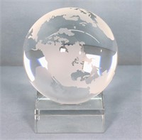 Oleg Cassini Glass Globe Paperweight