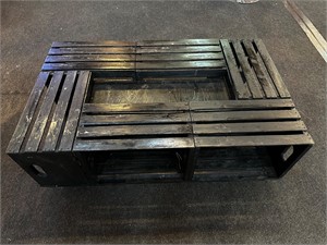 27 x 45” Wooden Crate Coffee Table