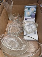 2 box mixed lot includes stemware, flameless