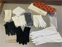Assorted Gloves, Handkerchief, Boxes