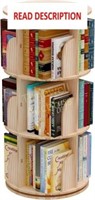 3 Tier Solid Wood Rotating Bookshelf  Intexca