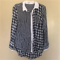 Womens Junior CROWN & IVY Long Sleeve Button Shirt