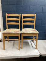 Two wooden chairs