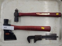 Plumb Hatchet, Hammer and Ford Wrench