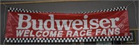 Official Budweiser Welcome Race Fans Banner