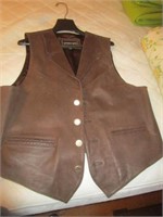 LEATHER VEST WITH BUFFALO NICKELS