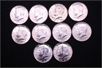 10 40 % SILVER HALF DOLLARS