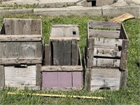 Six Old Apple Crates
