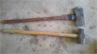 axe and 8lb hammer