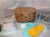 PICNIC BASKET W/ CONTENTS