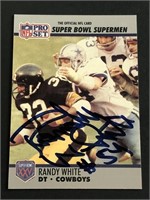 Randy White Signed Super Bowl XXV Card