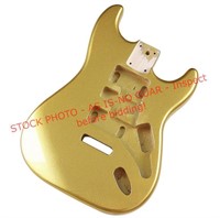 Gold HSH Stratocaster-Style Guitar Body, Capo
