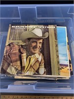 Collection of old records: Willie Nelson, Ronnie M