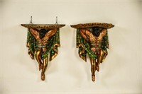 Pair of Blackamoor Wall Brackets