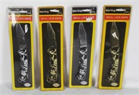 4 Skull Design Locking Knives