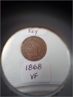 1868 VF "Nice" Key Indian head penny