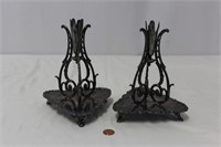 Antique Victorian Silverplate Candle Holders