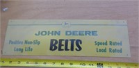 METAL SIGN 5"X15" JOHN DEERE BELTS
