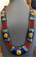 Tibet Natural Stone Tribal Queen Royal Necklace