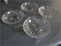 4 Anchor Hocking Burple dessert bowls 4 1/2"d