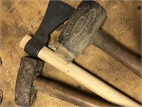 MALLET, AX & WEDGE LOT (3 PIECES)
