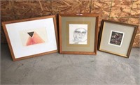 3 Framed Art Pieces