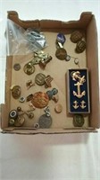 Military buttons and pins