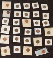 Collection of Carded Cents (Mostly Wheats)