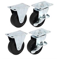 Aexit 2.5'' Dia Casters Single Roller Top Plate 2