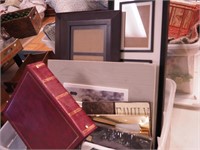 Container of picture frames, various sizes and