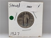 1927 90% Silv Standing Liberty Quarter