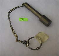 Fire call box glass breaker with chain