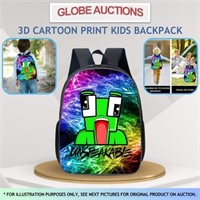 3D CARTOON PRINT BACKPACK FOR KIDS