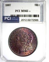 1887 Morgan PCI MS65+ Incredible Color