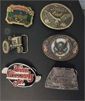 Lot of 6 Belt Buckles