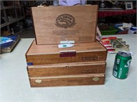 (4) VTG PADRON Wooden Cigar Boxes