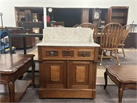 Late 1800s Marble Top Cabinet, Great Condition