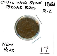 Merchant Civil War Token: 630-2 Broas Bros - New