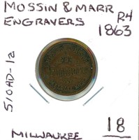 Merchant Civil War Token: 510-AD-1a - R4, Mossin