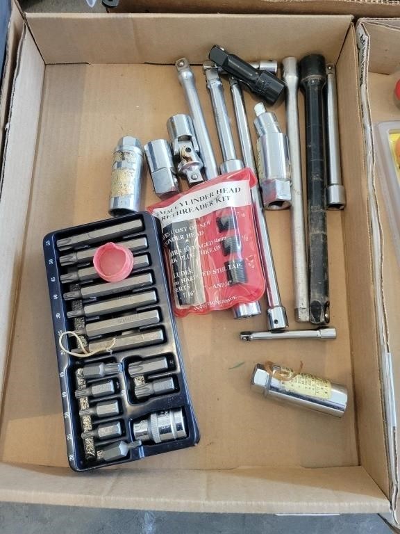 Lot of Drill Bits, Extensions, Tools