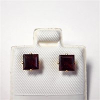 $100  14K Yellow Gold Filled Garnet(0.8ct) Earring