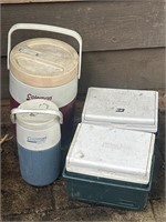 water jugs/Coleman lunchbox coolers