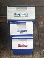 3 playmate lunchbox coolers