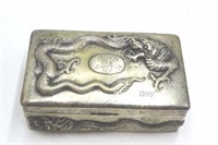Antique Chinese silver cigarette box